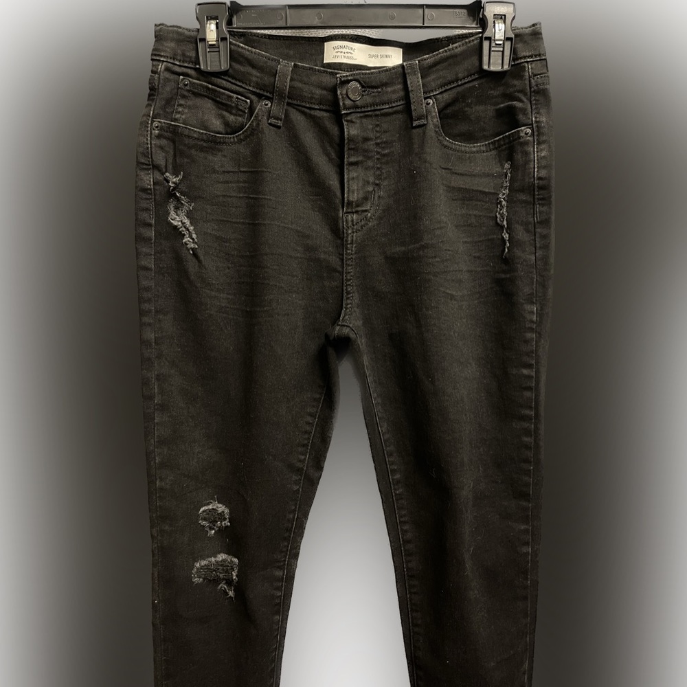 Super Skinny Distressed Adjustable Waistband Big Girls 18 / Jr’s 5/7